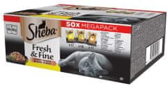 Sheba Fresh & Fine vrecúško hydinový výber v šťave pre dospelé mačky 50×50 g