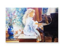 Peknastena Obrazy na stenu - Maľba Dievčatko a klavír 70x50cm