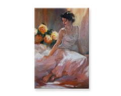 Peknastena Obrazy na stenu - Olejomaľba Žena na posteli 70x50cm