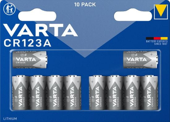 VARTA lithiová batérie CR123A, 10ks