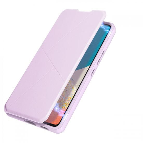Dux Ducis Skin X knižkové kožené puzdro naSamsung Galaxy A73, ružové