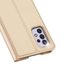 Dux Ducis Skin Pro knižkové kožené puzdro na Samsung Galaxy A33 5G, zlaté