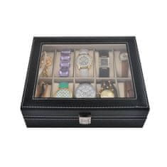 MG Organizer box na hodinky 10ks, čierny
