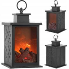 MG Lantern Fireplace LED lampáš, čierny