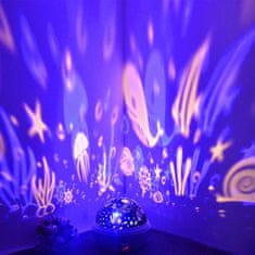 MG Bedside Lamp projektor nočnej oblohy, modrý