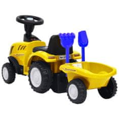 Vidaxl Detský traktor New Holland žltý