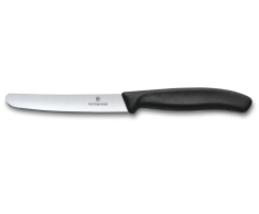 Victorinox 6.7803 Swiss Classic Stolový nôž, hladké ostrie, 11 cm, čierna, voľné balenie