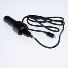 maXlife MXCC-01 autonabíjačka USB 2.4A lightning OEM0400067 čierna 