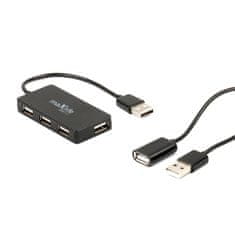 maXlife Home Office rozbočovač USB 2.0 HUB - 4x USB 1,5m OEM0002311 čierna