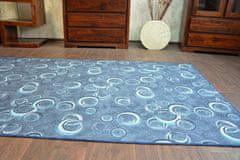 Dywany Lusczów Kusový koberec DROPS Bubbles sivo-modrý, velikost 150x300