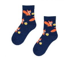 Wola Detské bavlnené ponožky Veverička NAVY (tmavomodrá) EU 21-23