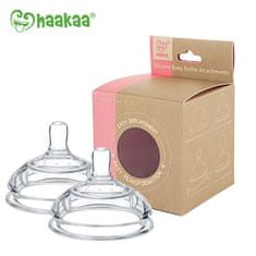 Haakaa Cumlík na dojčenskú fľašu transparentný 2 ks
