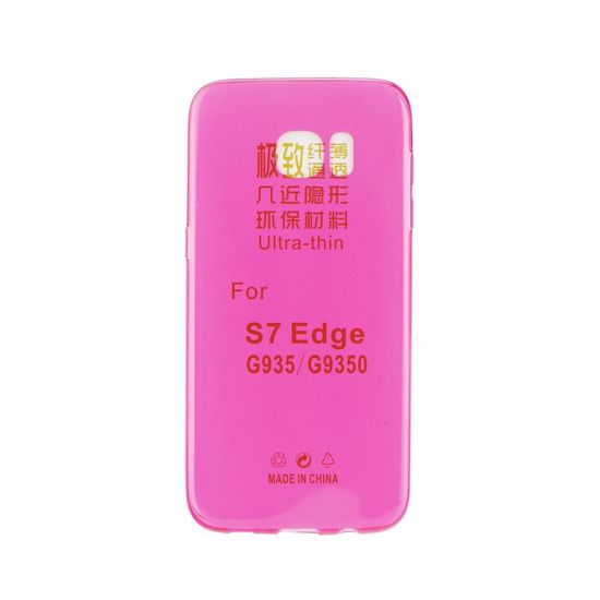 Noname Puzdro zadné silikónové 0,3mm pre Samsung Galaxy S7 Edge (G935) ružová