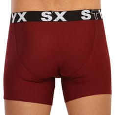 Styx Pánske boxerky long športová guma vínové (U1060) - veľkosť S