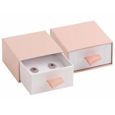 Jan KOS Púdrovo ružová darčeková krabička na súpravu šperkov DE-4/A5/A1