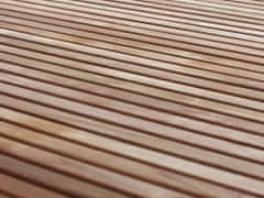 Beliani Záhradný stôl z teakového dreva 200 x 90 cm svetlé drevo/strieborná VIAREGGIO