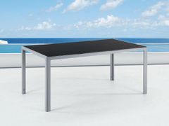 Beliani Čierny hliníkový záhradný stôl 160 cm CATANIA