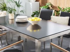 Beliani Záhradný stôl s granitovou doskou 180 x 90 cm čierny GROSSETO
