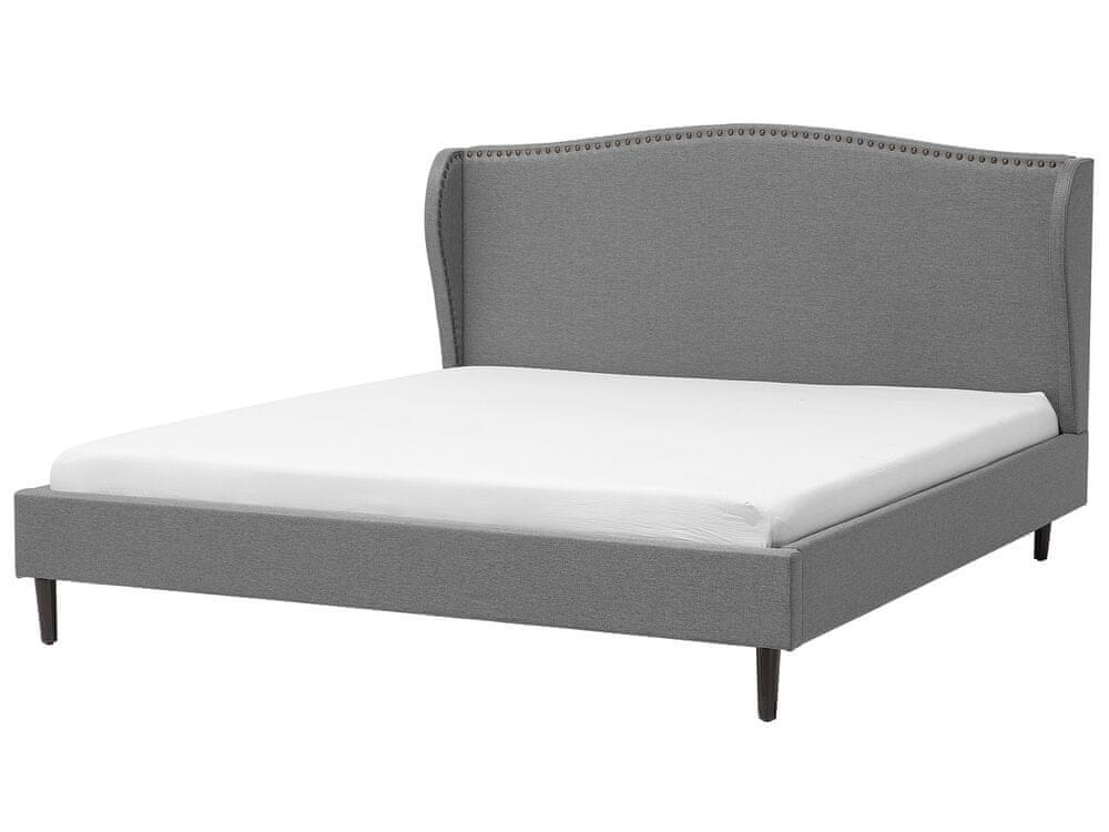 Beliani Čalúnená posteľ 180 x 200 cm sivá COLMAR