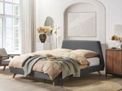 Beliani Čalúnená posteľ 180 x 200 cm sivá VIENNE
