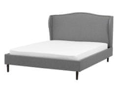 Beliani Čalúnená posteľ 140 x 200 cm sivá COLMAR