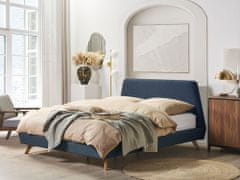 Beliani Čalúnená posteľ 160 x 200 cm modrá VIENNE