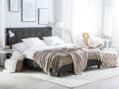 Beliani Čalúnená posteľ 160 x 200 cm sivá LA ROCHELLE