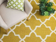 Beliani Bavlnený koberec 140 x 200 cm žltý SILVAN
