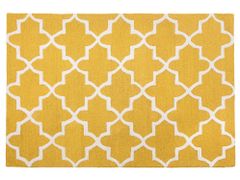 Beliani Bavlnený koberec 160 x 230 cm žltý SILVAN