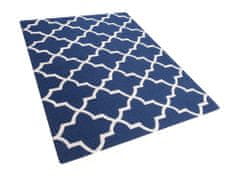 Beliani Bavlnený koberec 160 x 230 cm modrý SILVAN