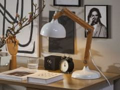 Beliani Biela pracovná stolná lampa SALADO