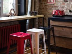 Beliani Sada 2 barových stoličiek 60 cm červená CABRILLO