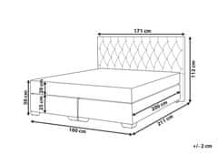 Beliani Kontinentálna posteľ svetlosivá 160x200 cm DUCHESS