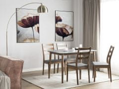 Beliani Drevený jedálenský stôl sivý 118 x 77 cm MODESTO