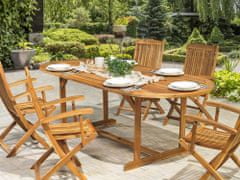 Beliani Záhradný stôl svetlé drevo 160 alebo 220 x 100 cm MAUI