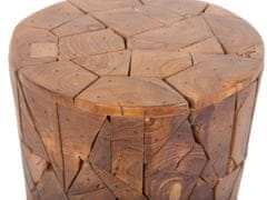 Beliani Drevený stolík z teakového dreva DAWSON