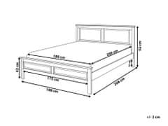Beliani Drevená posteľ 180 x 200 cm tmavomodrá OLIVET