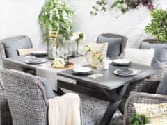Beliani Hliníkový záhradný stôl 200 x 105 cm sivý CASCAIS