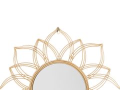 Beliani Kovové zrkadlo na stenu 67 cm zlaté MILLY