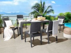 Beliani Záhradný jedálenský stôl 140 x 80 cm šedý FOSSANO
