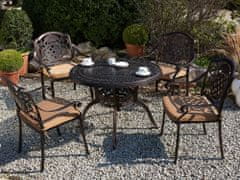 Beliani Okrúhly záhradný stôl 102 cm hnedý SALENTO