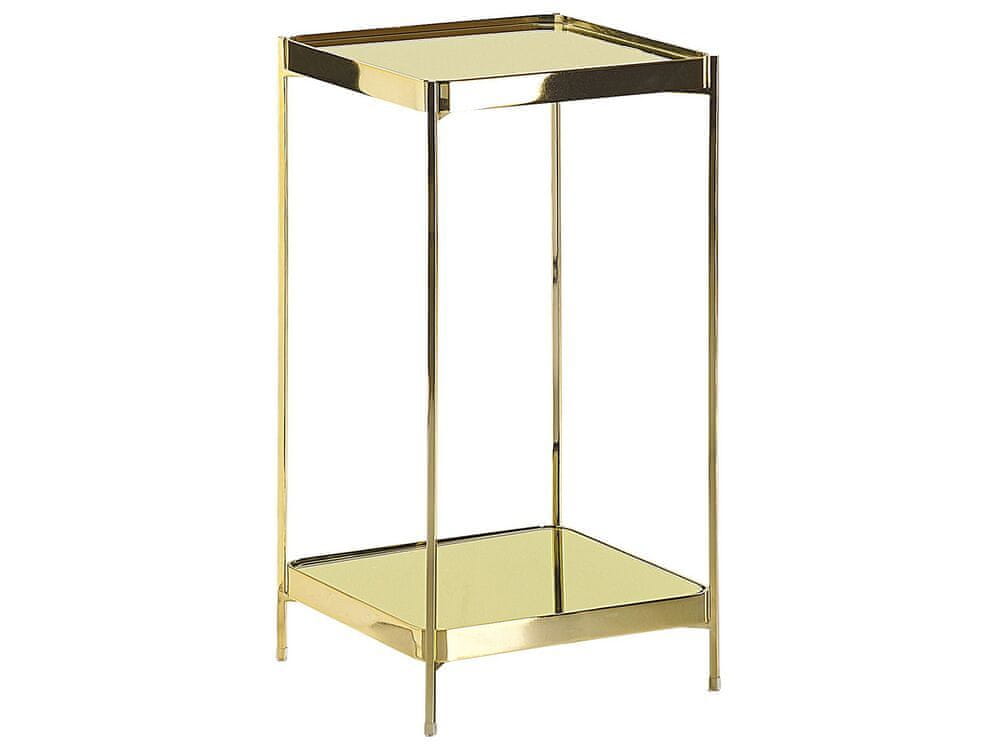 Beliani Odkladací stolík 29 x 29 cm zlatý ALSEA