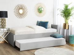 Beliani Rozkladacia posteľ 80 x 200 cm svetlosivá MARMANDE