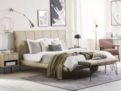 Beliani Béžová posteľ z umelej kože 180 x 200 cm BETIN
