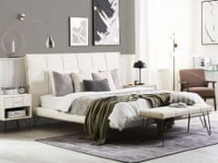 Beliani Biela posteľ z umelej kože 180 x 200 cm BETIN