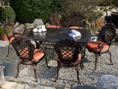Beliani Záhradný jedálenský stôl 102 x 165 cm hnedý LIZZANO