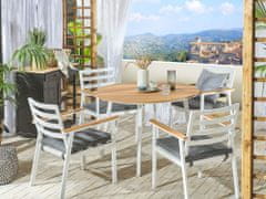 Beliani Okrúhly záhradný stôl ø 105 cm hnedý CAVOLI