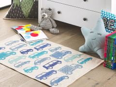 Beliani Detský koberec 60 x 90 cm modrý MADURAJ
