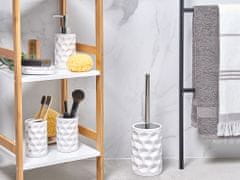 Beliani 5-dielna keramická súprava kúpeľňových doplnkov biela TIRUA