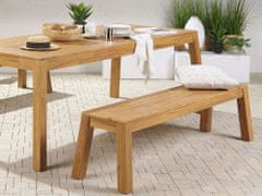 Beliani Záhradný stôl z akáciového dreva 210 x 90 cm svetlé drevo LIVORNO
